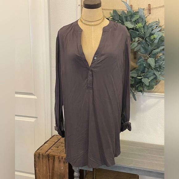 sandra Tops - Sandra Taupe Tunic Style Top L-#2